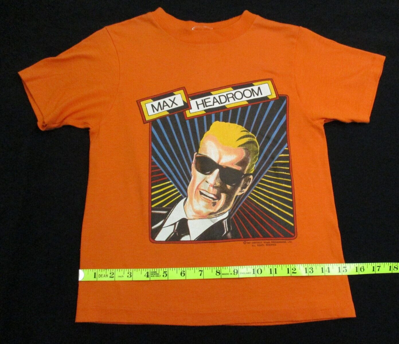 Vintage 1987 Max Headroom Collectible T-Shirt ~Boy\'s Size or Women’s Size Small Vintage 1987 Max Headroom Collectible T-Shirt ~Boy\'s Size or Women’s Size Small