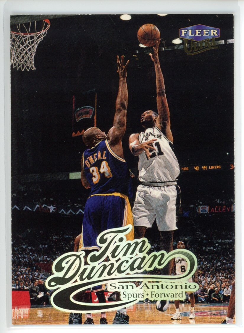 1998-99 Fleer Ultra #55 TIM DUNCAN W/ Shaquille O\'Neal