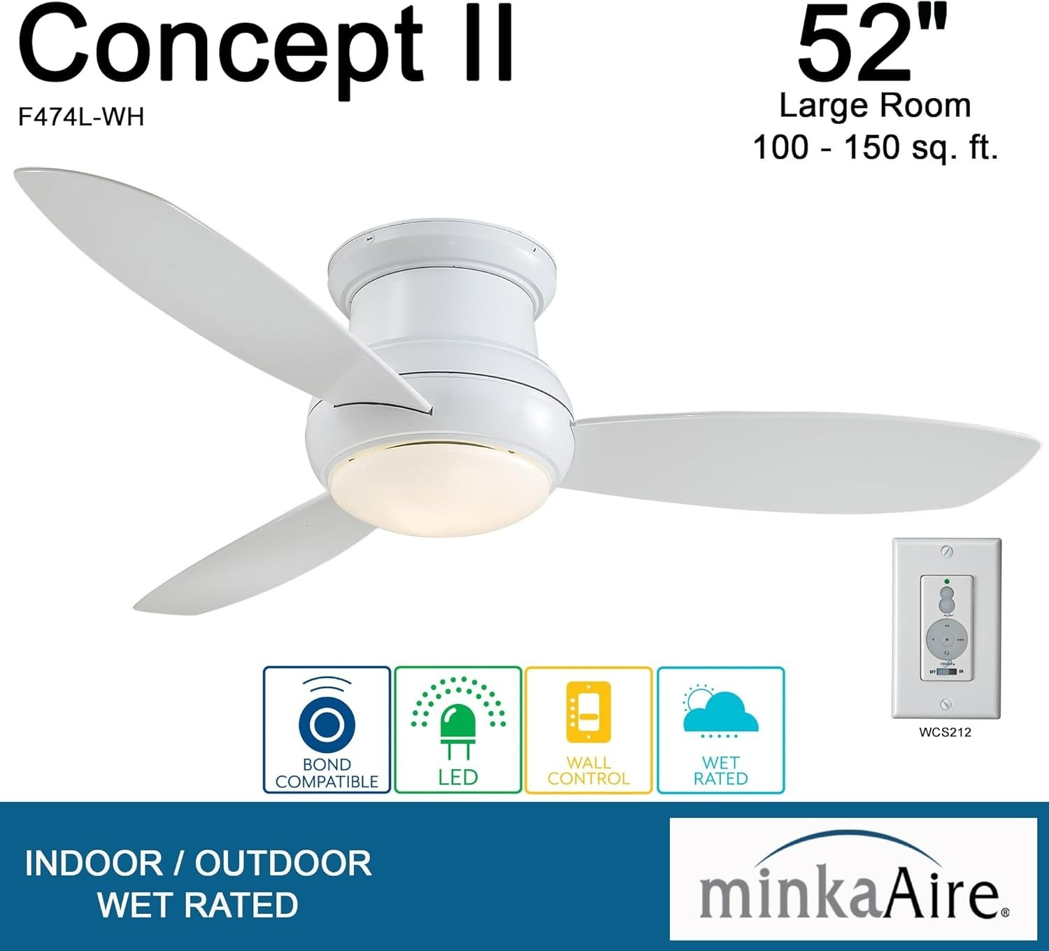 MINKA AIRE F474L-WH CONCEPT II 52