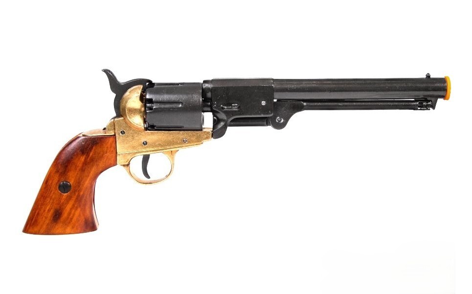 Denix Civil War Griswold & Gunnison Non-Firing Revolver Replica, Brass and Black