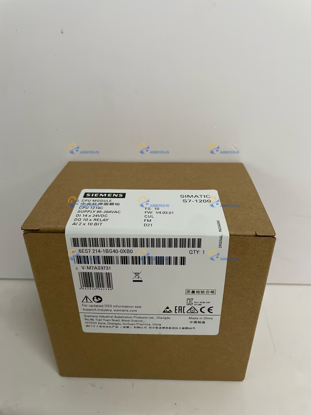 6ES7214-1BG40-0XB0 1PCS Brand New Siemens 6ES7 214-1BG40-0XB0 Fast delivery