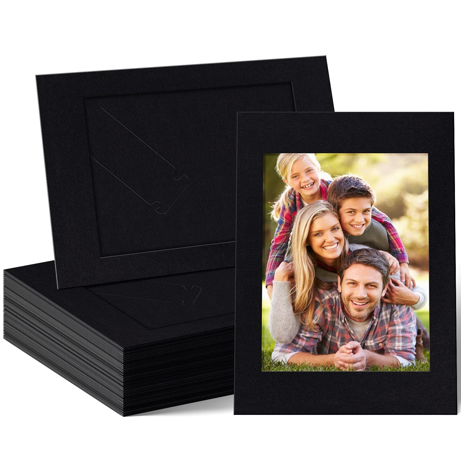 Juexica 100 Pieces Paper Picture Frames 4x6 Standing Photo Frames with Easel ...