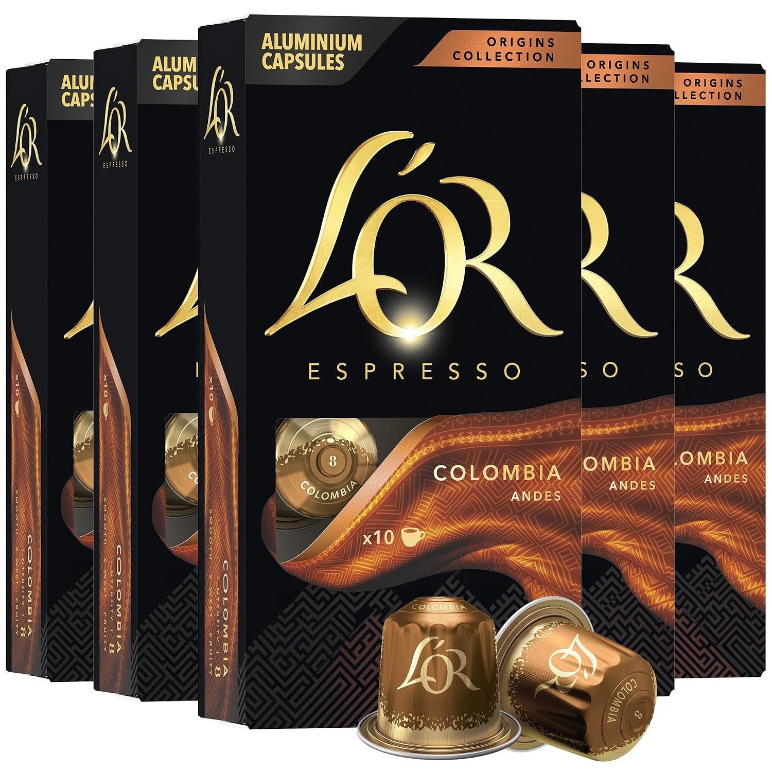 LOR Espresso Coffee Colombia, L'OR BARISTA System & Nespresso, 50 Pods, 12/2026