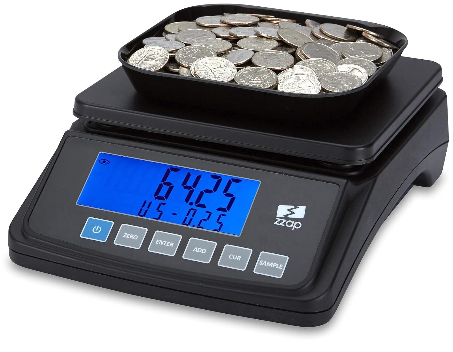 Zzap MS10 Coin Counting Scale - Money Cash Currency Weighing Machine