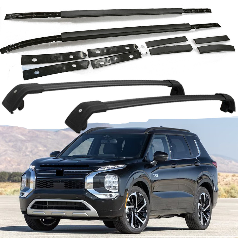 4Pcs Roof Rail Racks crossbar Rack Side Fits for Mitsubishi Outlander 2022-2026