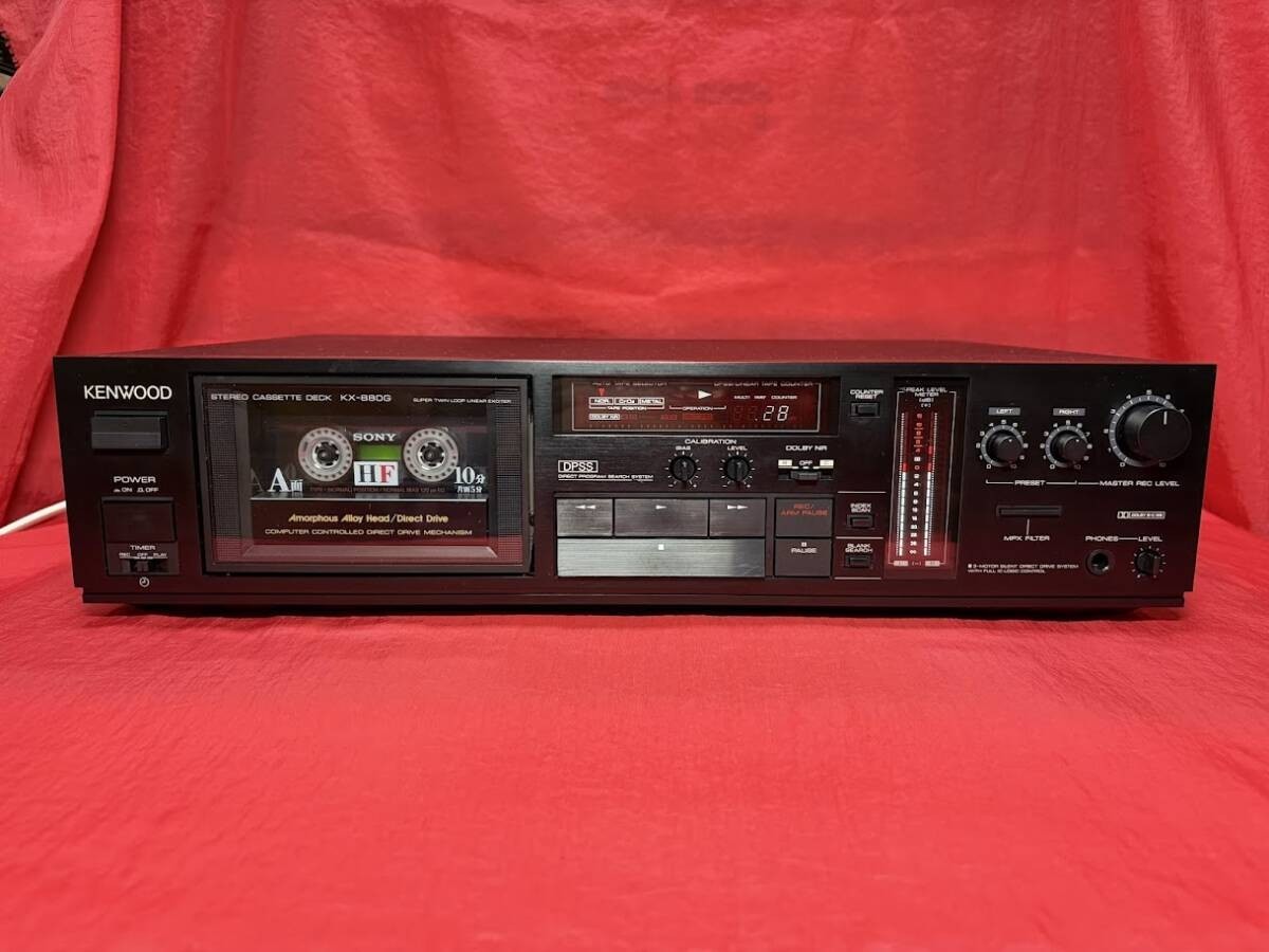KENWOOD KX-880G 2-head stereo cassette deck Maintenance completed Works well