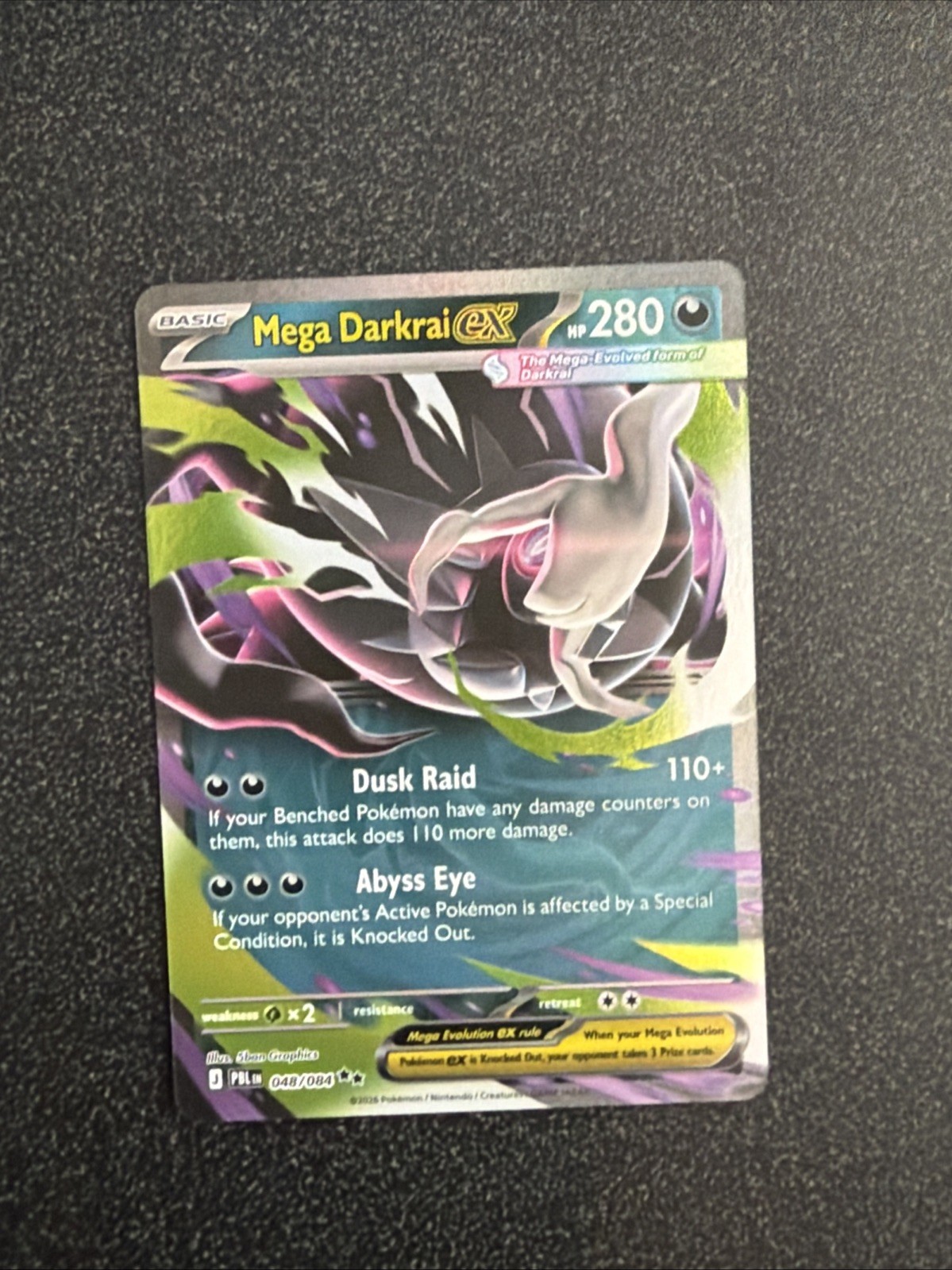 Mega Darkrai ex 048/084 Me05: Pitch Black Holo