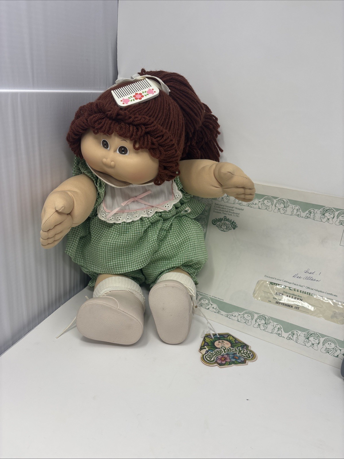 Vtg Cabbage Patch Doll 1983 Xavier Robert’s OK Factory Mold 1 Brown Yarn Hair