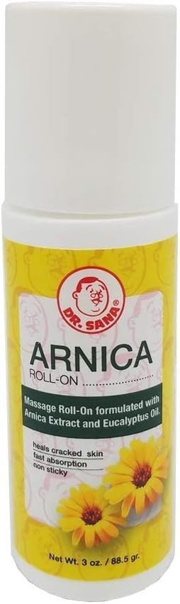 Arnica Roll-On 3oz - Joint Pain Relief & Cracked Skin Therapy by Dr. Sana