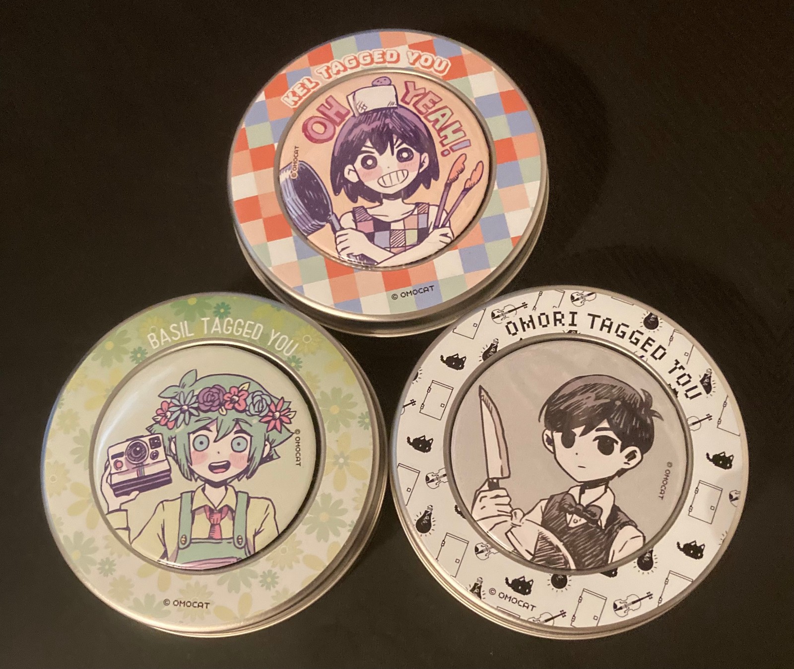 Omori Kel Basil Tree Village cafe candy tins and magnets Omori Kel Basil Tree Village cafe candy tins and magnets