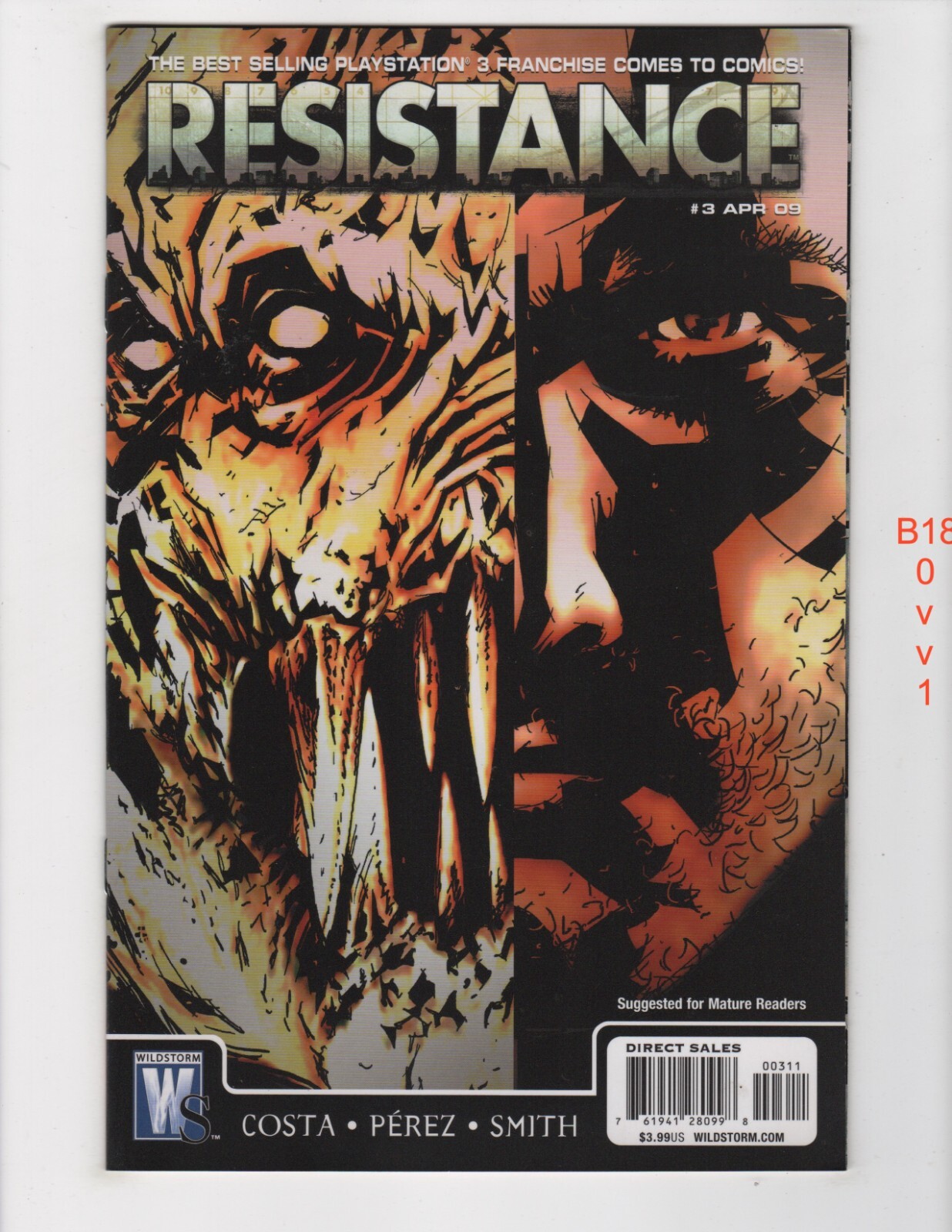 Resistance #3 VF/NM 2008 DC Wildstorm Sony video game b1801