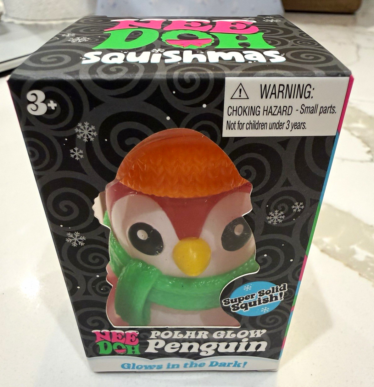 Pink Body - Schylling NeeDoh Squishmas Polar Glow Penguin Glow in the Dark Pink Body - Schylling NeeDoh Squishmas Polar Glow Penguin Glow in the Dark