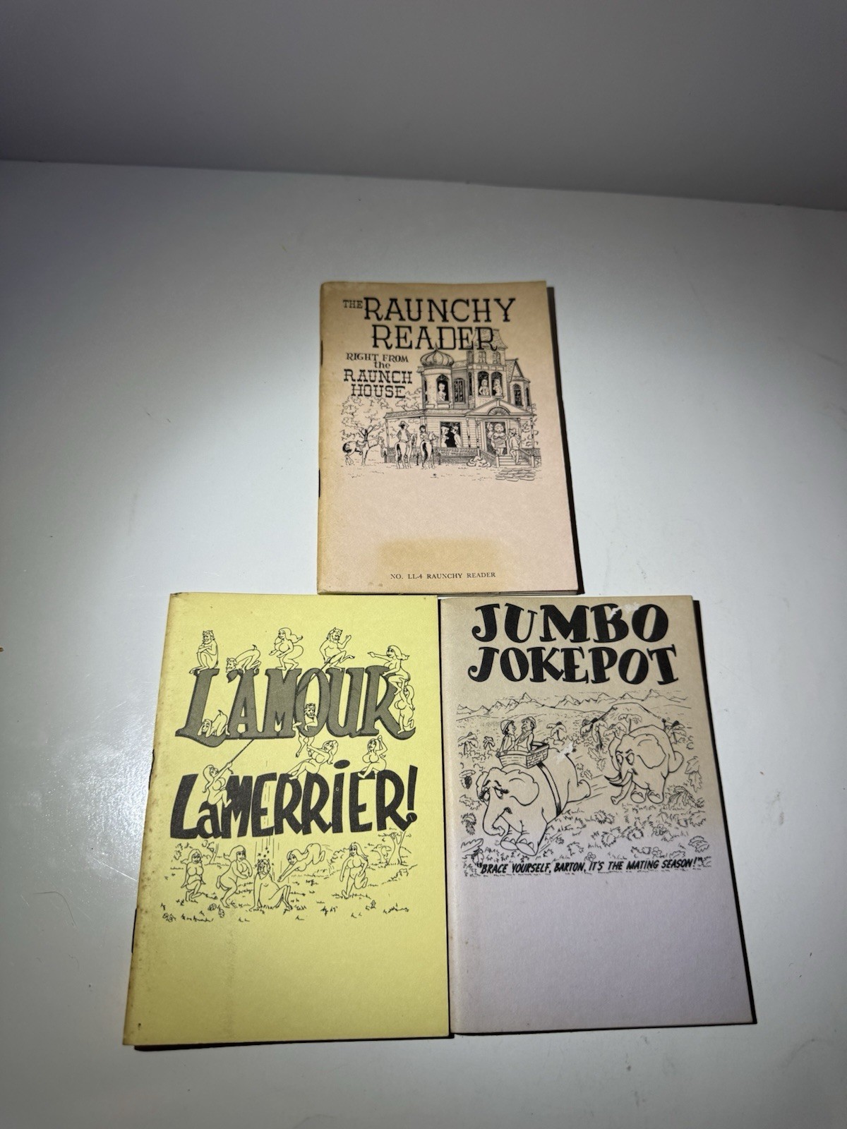 Vintage 1965 SRI Publishing Co Risque Cartoon Gag Pocket Books 3 Pc Vintage 1965 SRI Publishing Co Risque Cartoon Gag Pocket Books 3 Pc