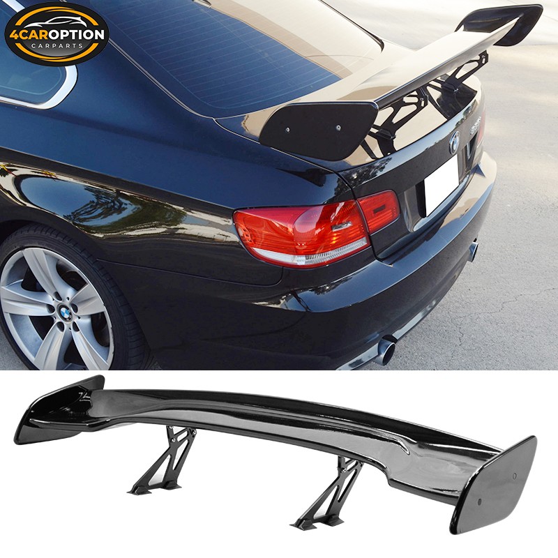 Fits 57 Inch GT Wing Adjustable ABS Glossy Black Rear Trunk Spoiler