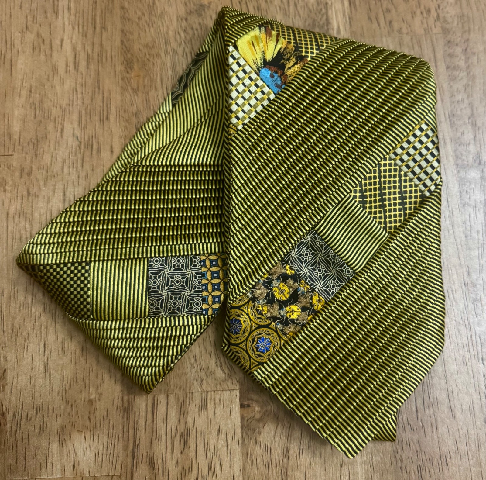 d.FINE Handmade Rare Ribbed Silk Tie Santostefano Italy Made 60 X 4