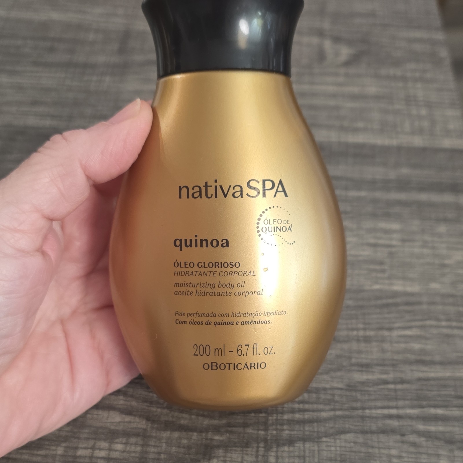 O Boticário nativaSPA Quinoa Moisturizing Body Oil Vegan Hydrating 200ml O Boticário nativaSPA Quinoa Moisturizing Body Oil Vegan Hydrating 200ml