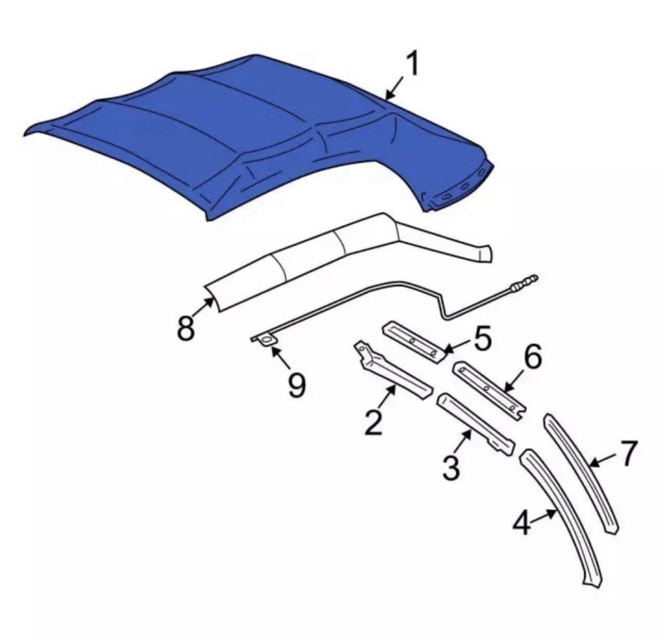 Genuine Ford Convertible Top CR3Z-7652700-BA