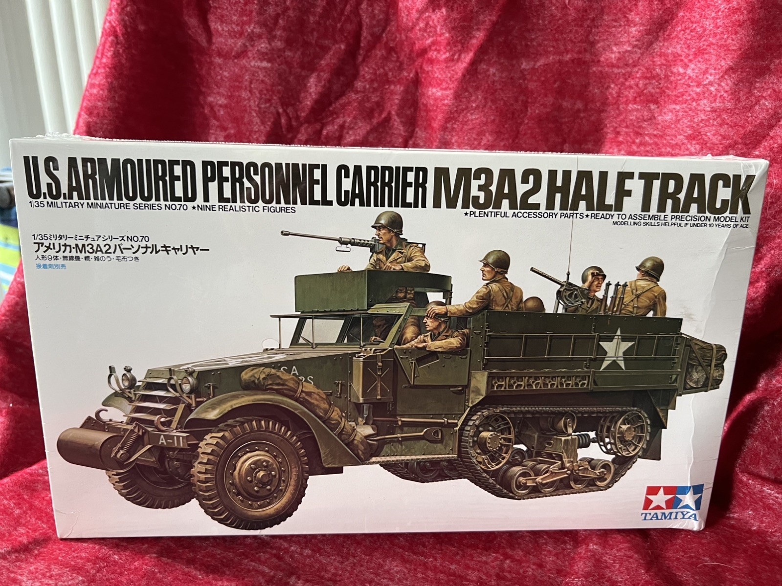 Tamiya 35070 1:35th scale U.S. Armoured Personnel Carrier M3A2 Half-Track Tamiya 35070 1:35th scale U.S. Armoured Personnel Carrier M3A2 Half-Track