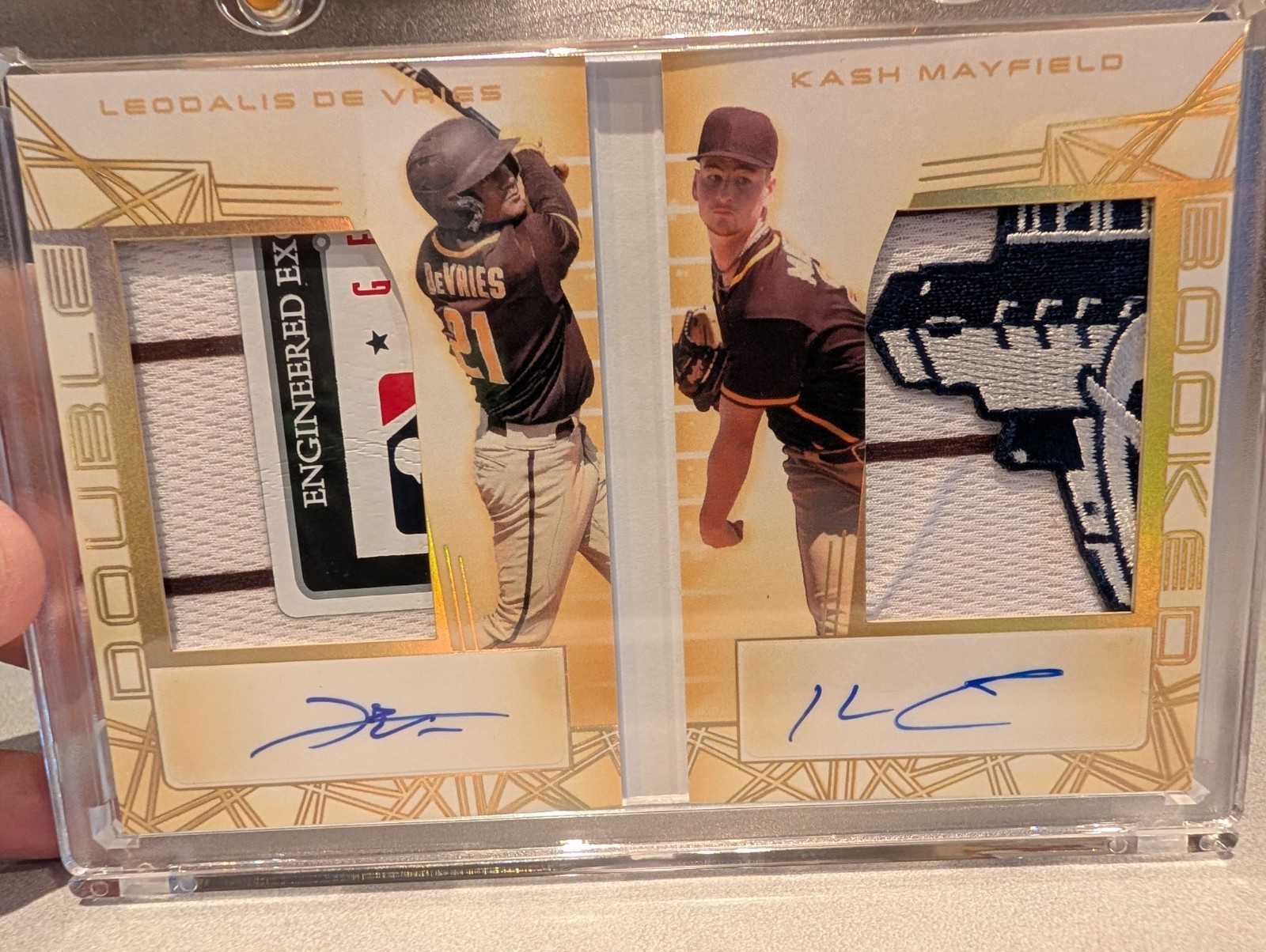 2024 Leaf Trinity Double Booked Leodalis De Vries/Kash Mayfield ... 1/1. Auto 2024 Leaf Trinity Double Booked Leodalis De Vries/Kash Mayfield ... 1/1. Auto