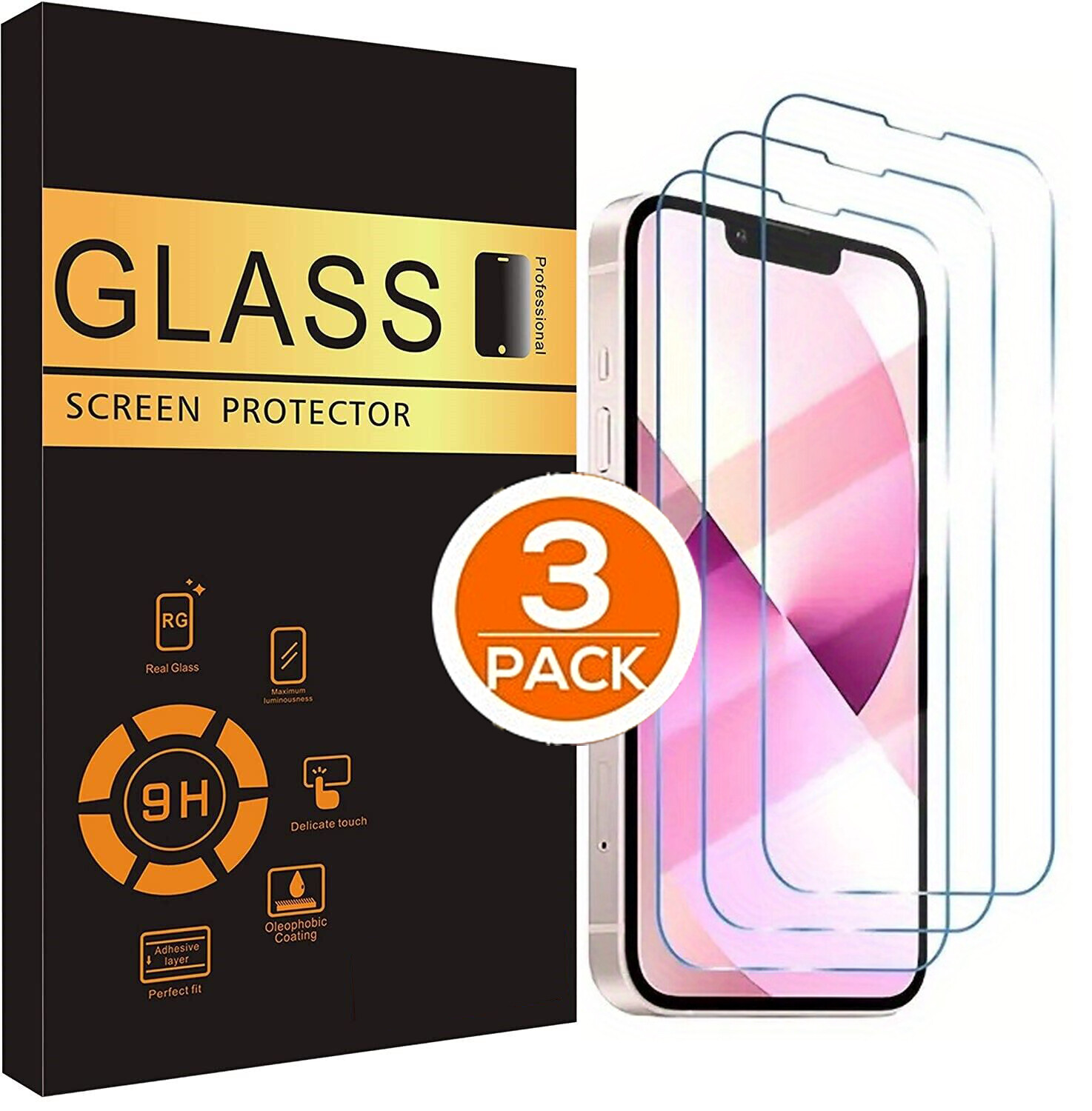 3-PACK For iPhone 17 16 15 14 13 12 11 Pro Max XTempered Glass Screen Protector 3-PACK For iPhone 17 16 15 14 13 12 11 Pro Max XTempered Glass Screen Protector