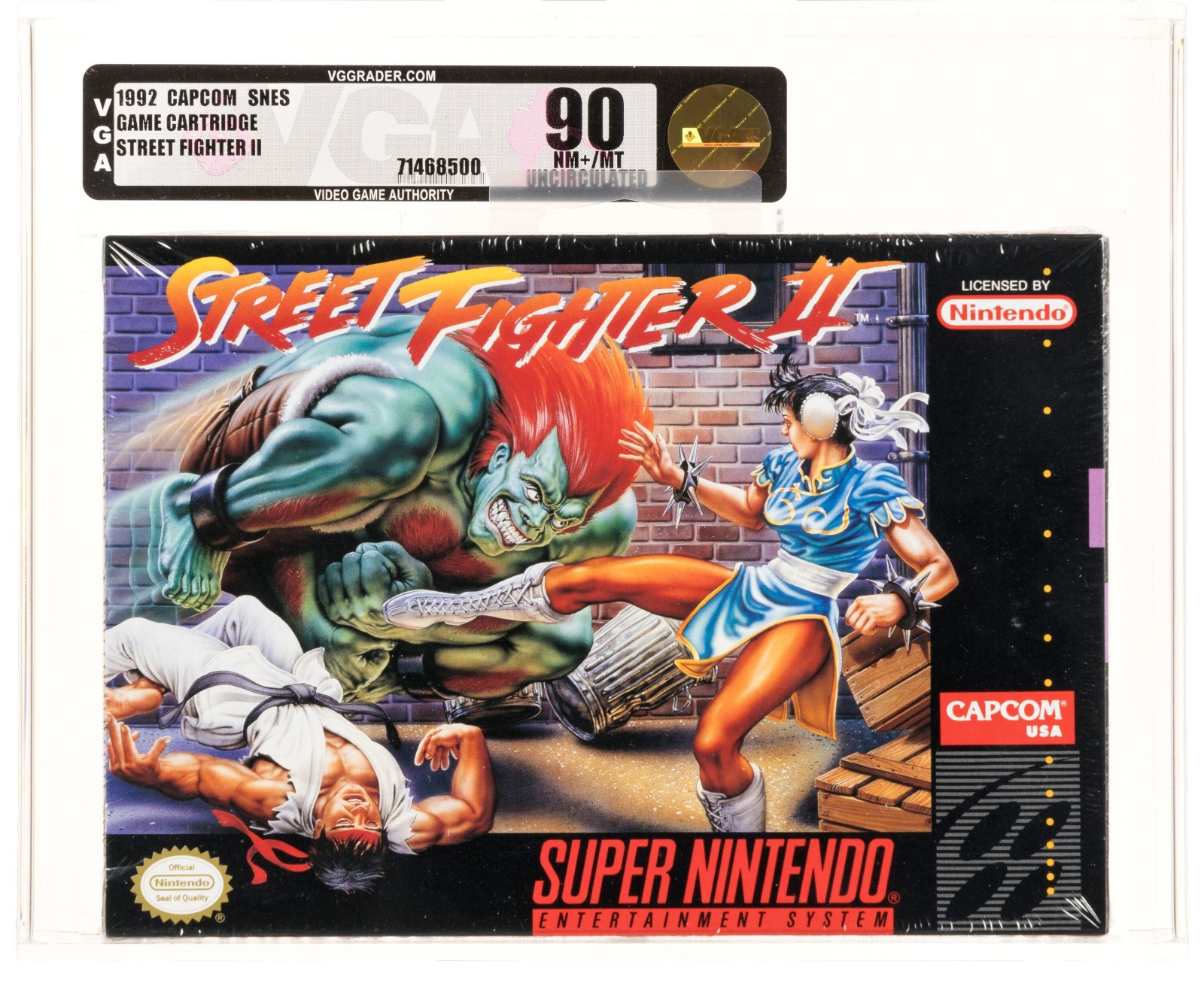 Street Fighter II Super Nintendo SNES • VGA 90 Uncirculated New Sealed 1st Print