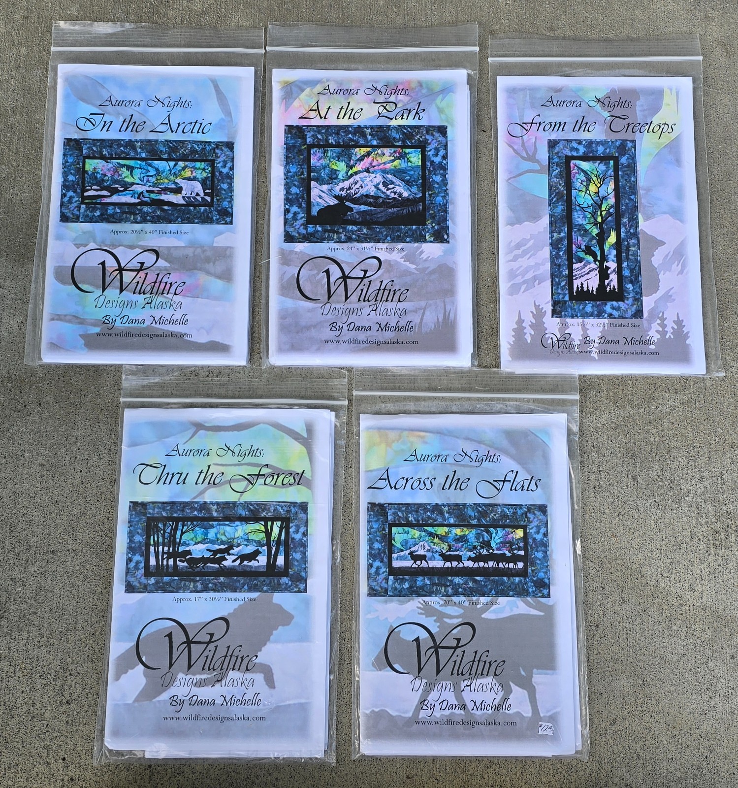 Aurora Nights Quilt Collection Dana Michelle at Wildfire Designs Alaska Complete