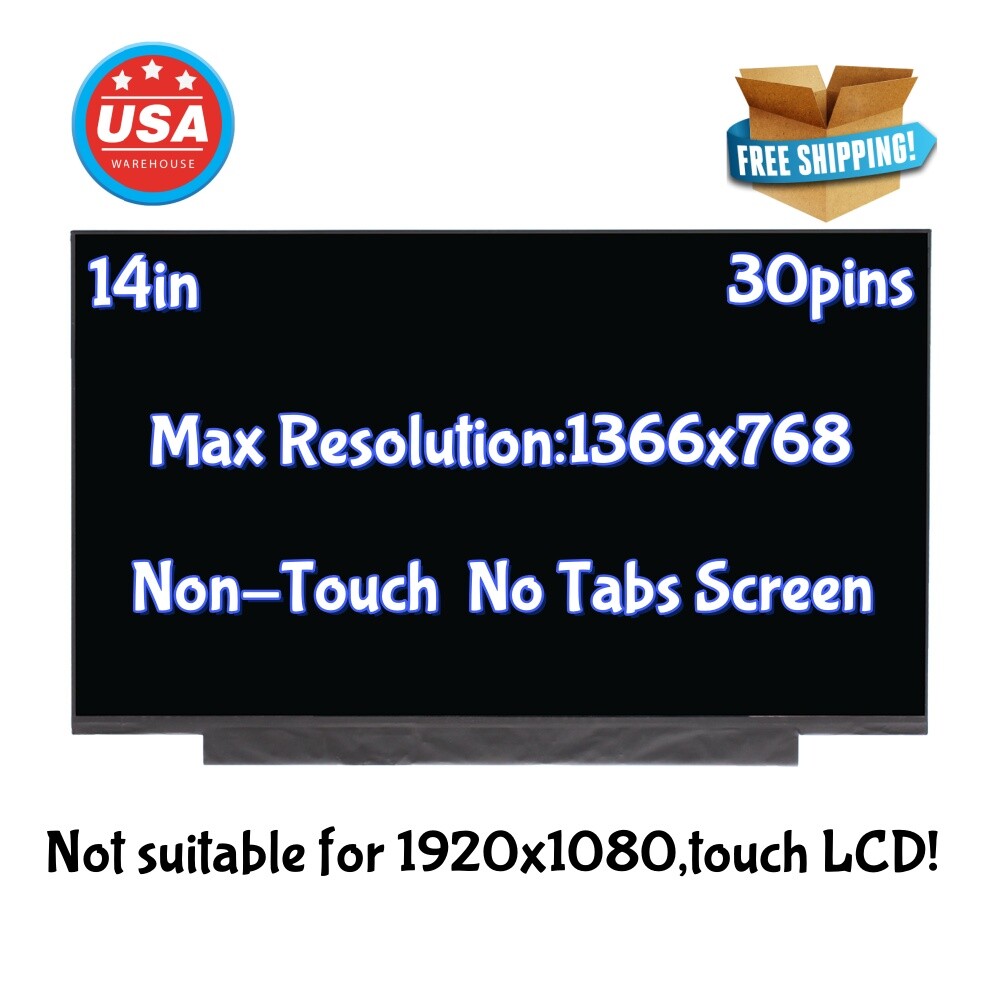 For HP 14-DQ1059WM 14-DQ0002DX 14-DQ0030NR 14-DQ0040NR HD LCD LED Screen 30 Pin