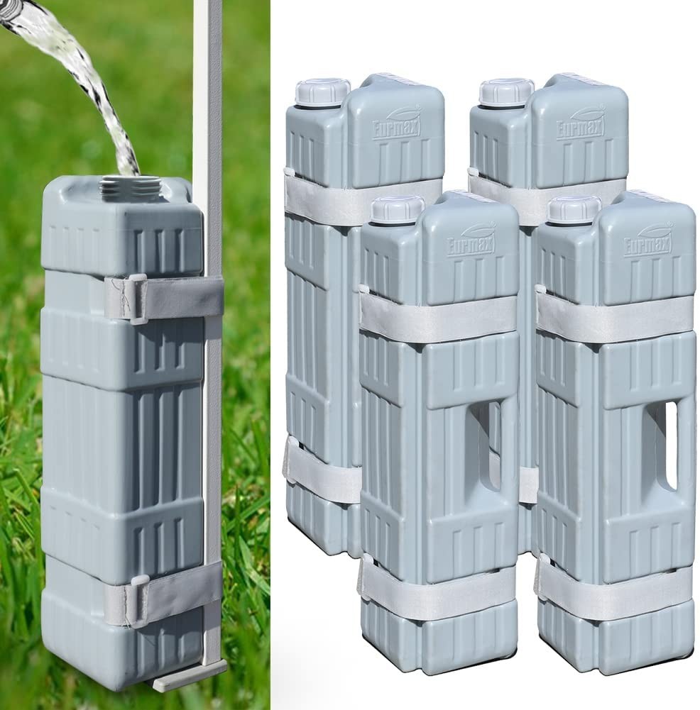 Eurmax 4-Pack Universal Upgraded Commercial Canopy Weights - Leg Weight Bottles