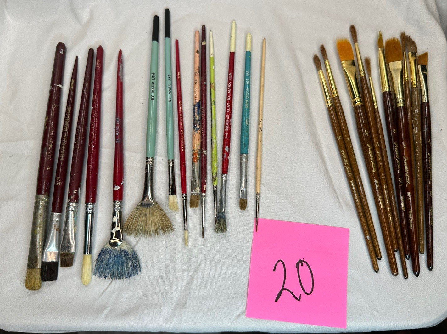  20+ Artist Brush Lot  Vintage Marx etc brushes Lot #20