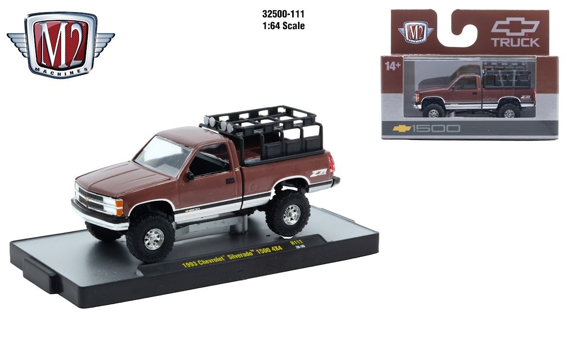 M2 Auto-Trucks - 1993 Chevrolet Silverado 1500 4x4 - 1:64 Scale Diecast R111 M2 Auto-Trucks - 1993 Chevrolet Silverado 1500 4x4 - 1:64 Scale Diecast R111