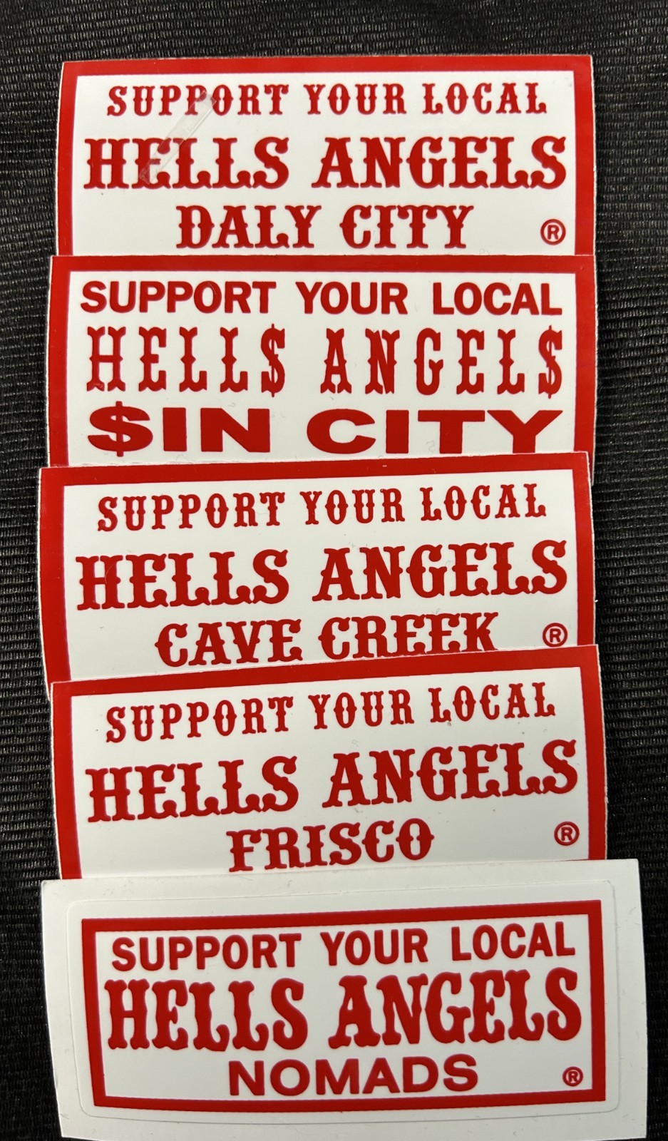 RARE NOS WEST COAST SPECIAL HELLS ANGELS SUPPORT STICKERS 