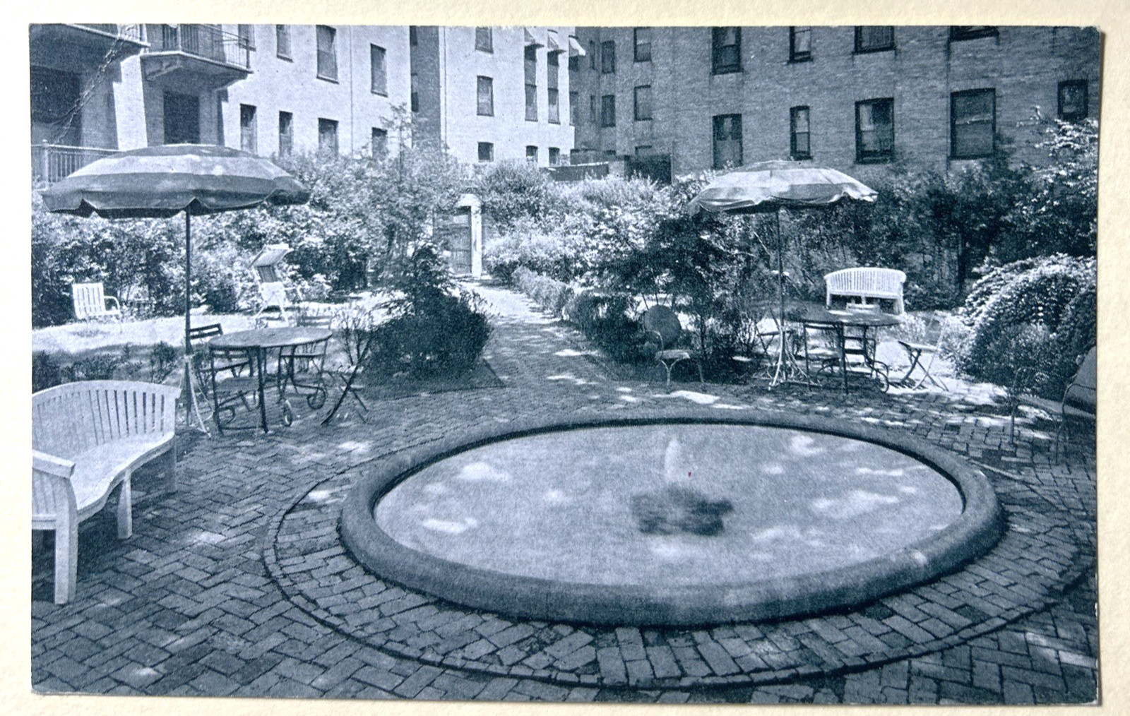 Burlington Hotel Garden Thomas Circle Washington D.C. 1946 PM Postcard Burlington Hotel Garden Thomas Circle Washington D.C. 1946 PM Postcard
