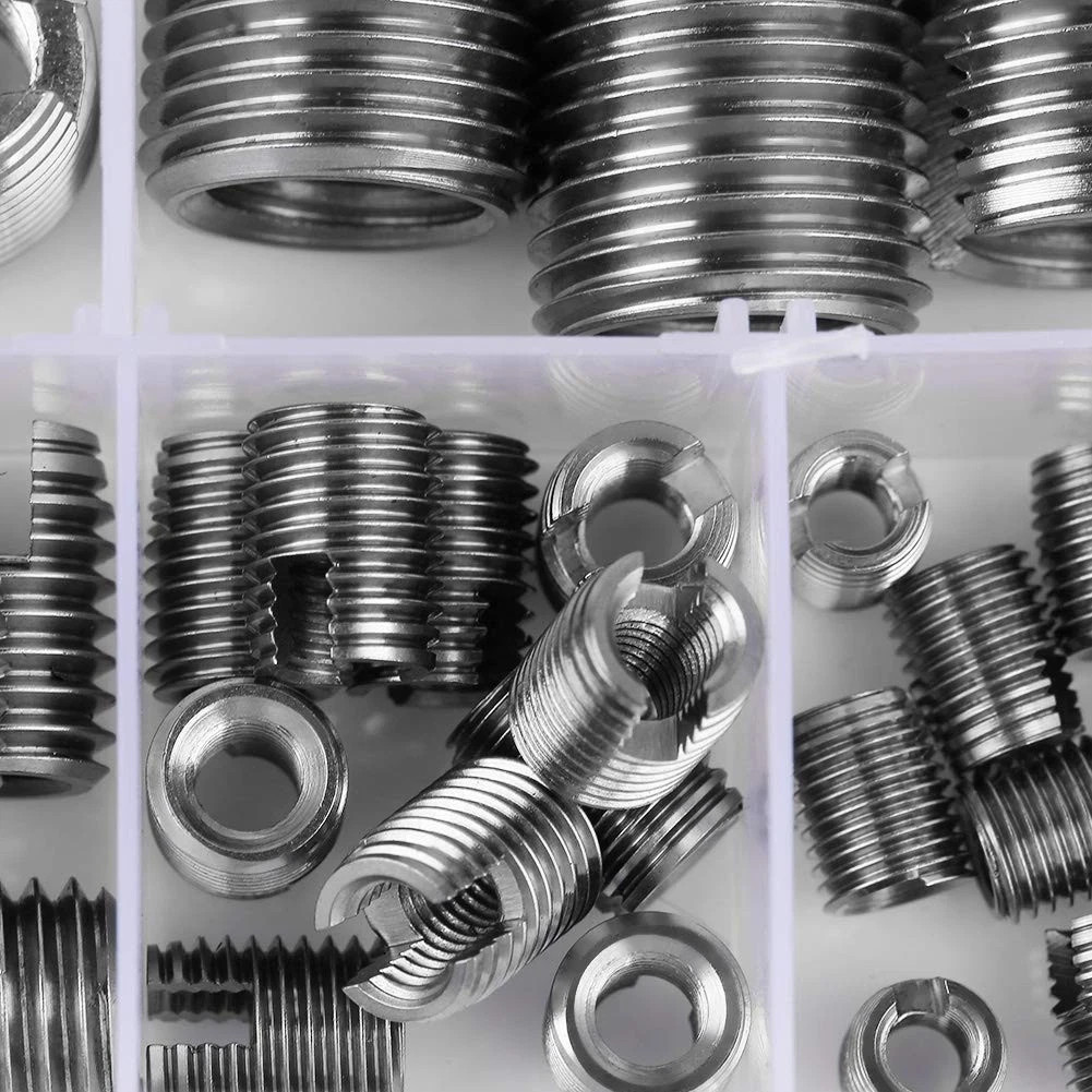 50Pcs Stainless Steel Inner Thread Self Tapping Thread Inserts Set Reinforce ... 50Pcs Stainless Steel Inner Thread Self Tapping Thread Inserts Set Reinforce ...