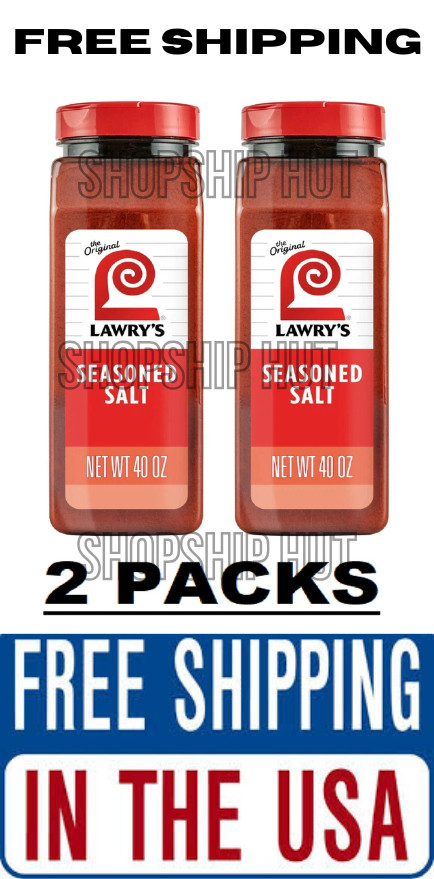 2 PACK - Lawry\'s Seasoned Salt Herbs Spices Original No MSG 40 oz. (Total 80 Oz)
