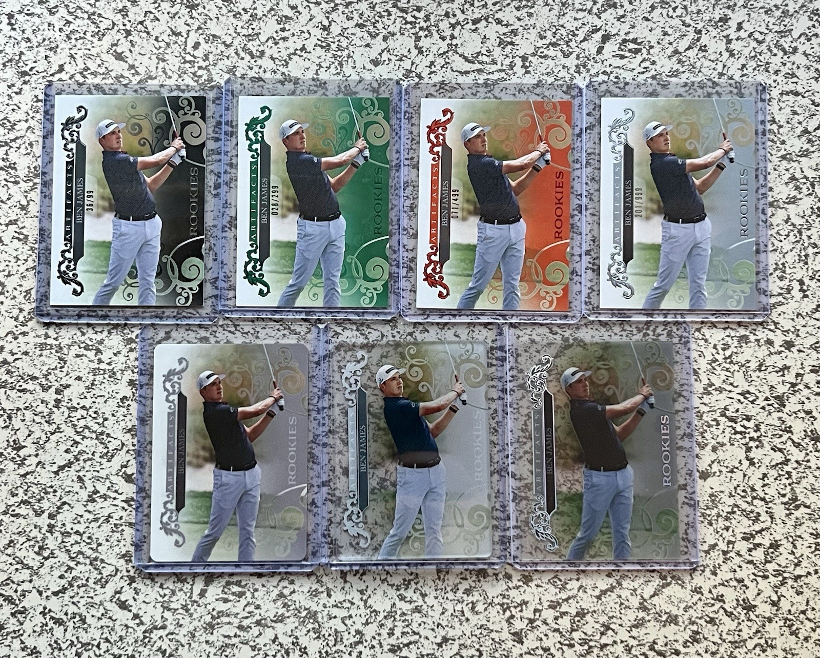 2026 Upper Deck Artifacts Golf Ben James Lot of (7) Full Base Complete Set