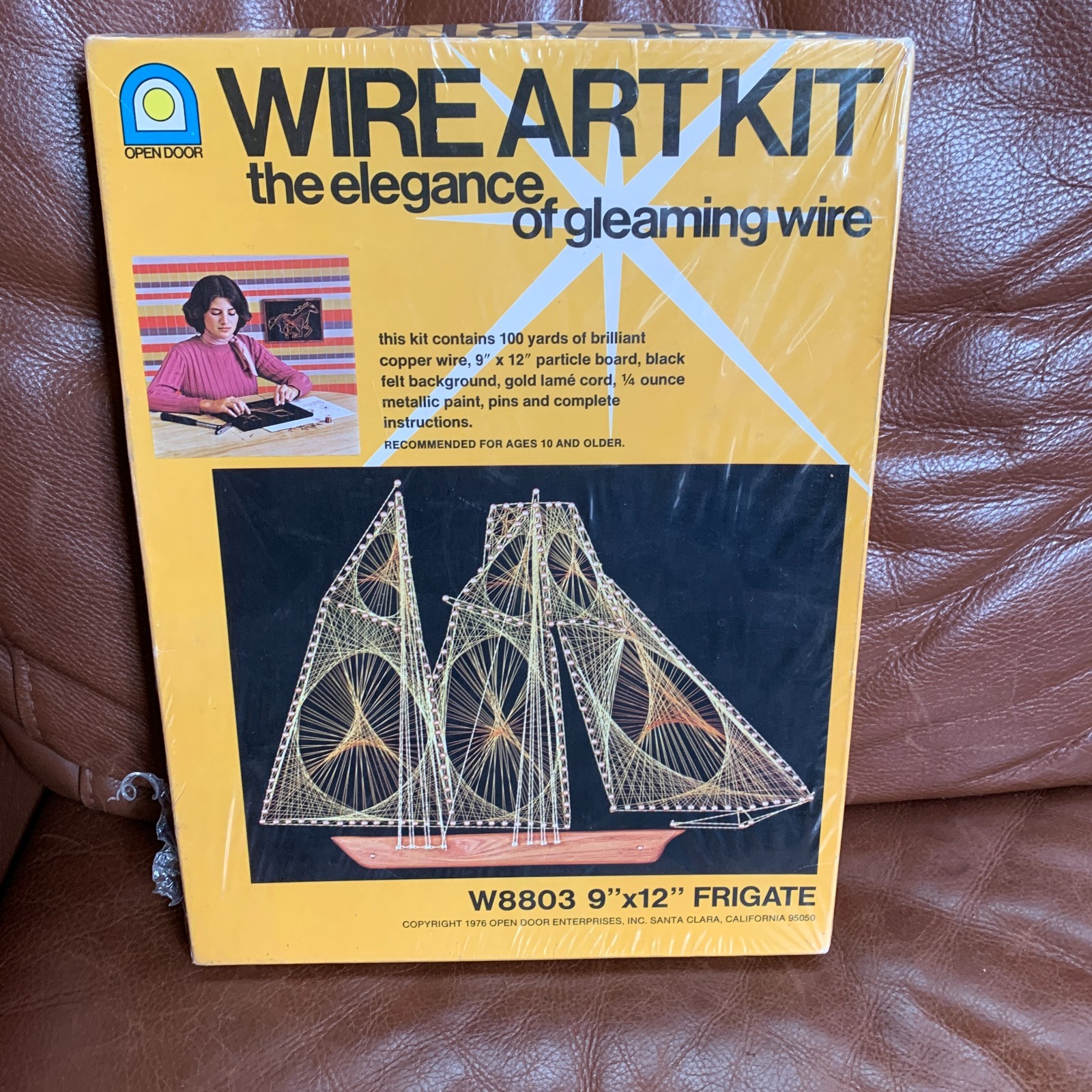 SEALED 1976 Frigate Sailboat Wire Art Kit Open Door SteamPunk W8803 9x12\