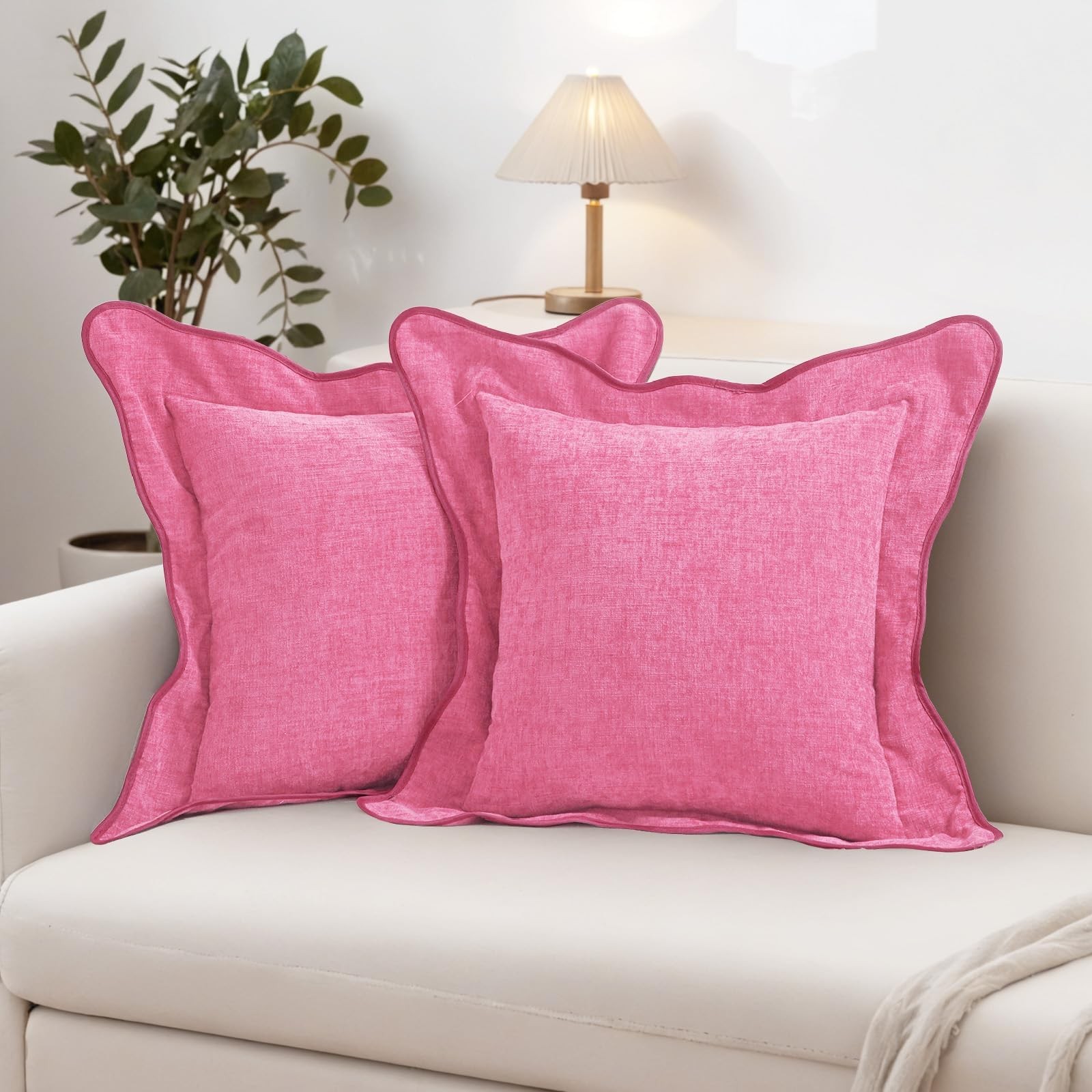 HAUSSY Valentines Scalloped Pillow Covers 20x20 Set 2,Decorative Throw Pillows HAUSSY Valentines Scalloped Pillow Covers 20x20 Set 2,Decorative Throw Pillows