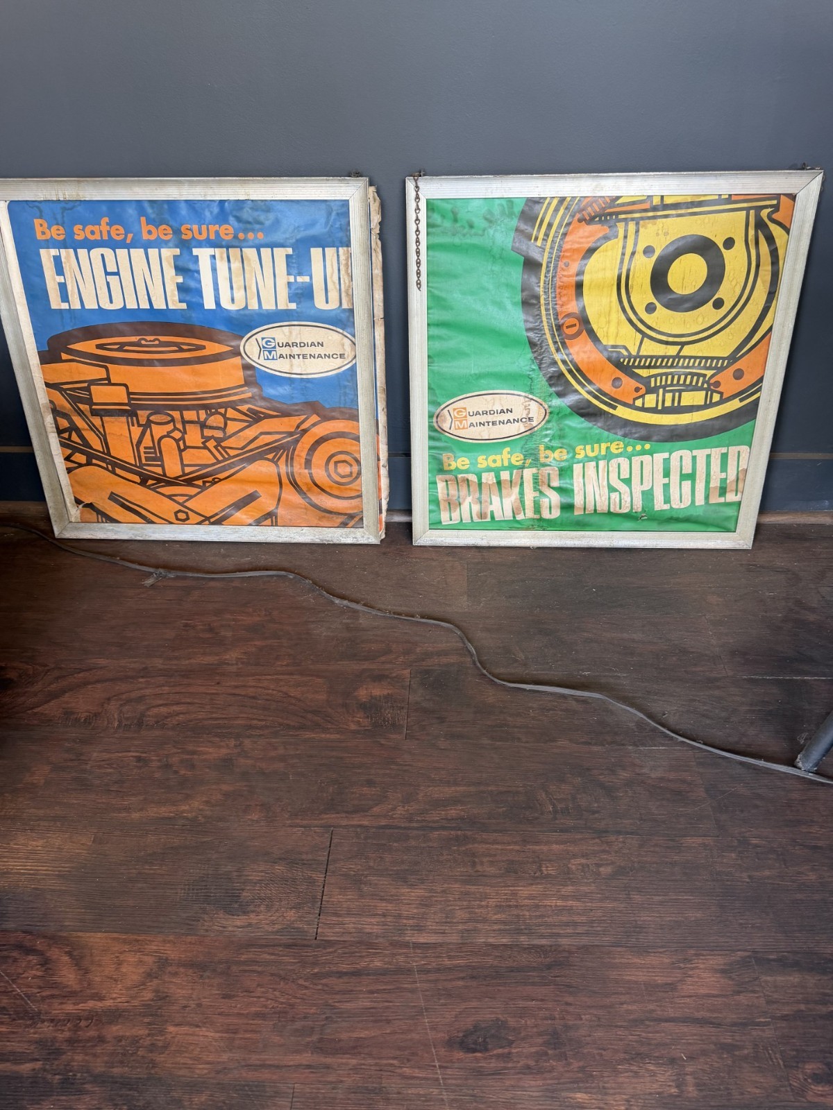 Vintage guardian maintenance automotive signs. Came out of old Oldsmobile dealer Vintage guardian maintenance automotive signs. Came out of old Oldsmobile dealer