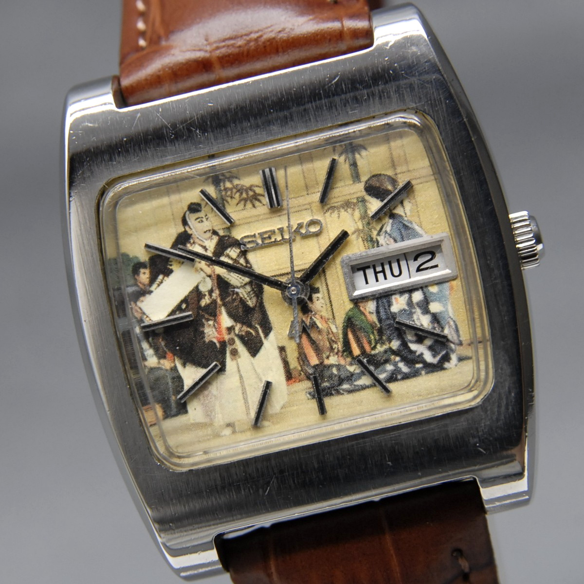 CLA\'d [EXC+5] 1973 Vintage SEIKO Lord Matic 5606-5080 34mm UKIYOE AT Men\'s Watch