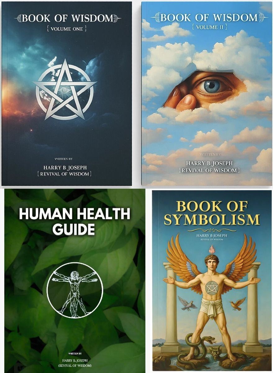 Book of Wisdom Volumes 1 & 2, Book of Symbolism & Human Health Guide 4 book set. Book of Wisdom Volumes 1 & 2, Book of Symbolism & Human Health Guide 4 book set.