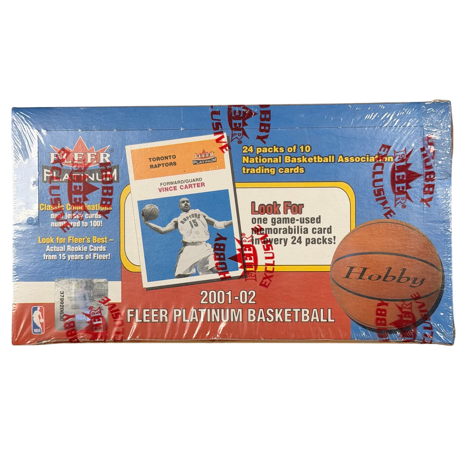 2001/02 FLEER PLATINUM NBA BASKETBALL HOBBY BOX 24 PACKS FACTORY NEW SEALED U.S.
