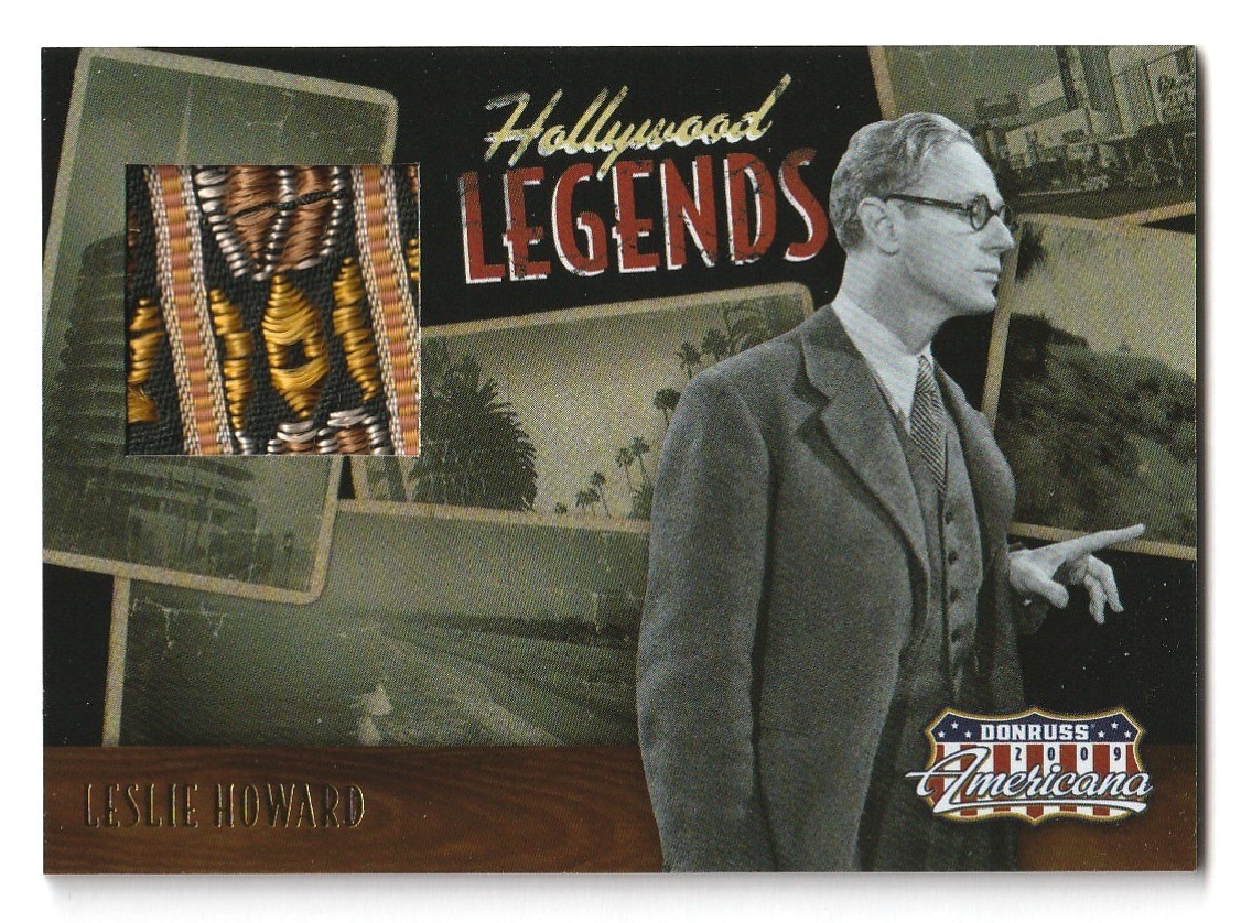 2009 DONRUSS AMERICANA HOLLYWOOD LEGENDS SWATCH LESLIE HOWARD #d 272/500