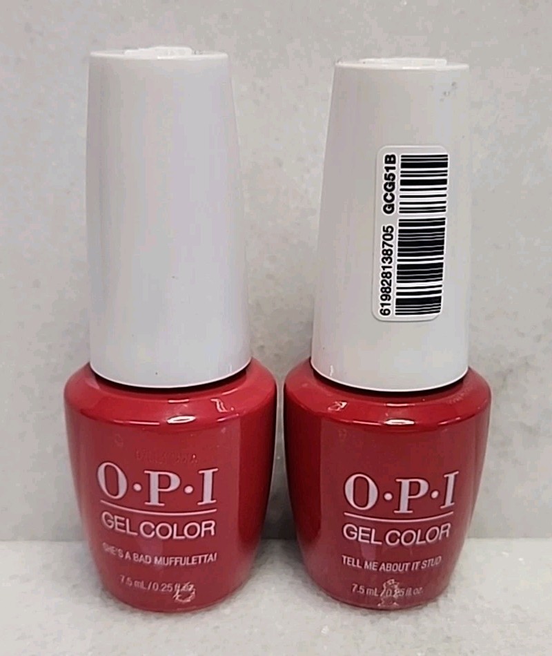 Lot Of 2 OPI GELCOLOR Gel Nail Polish 0.50 oz #GCN56B #GCG51B