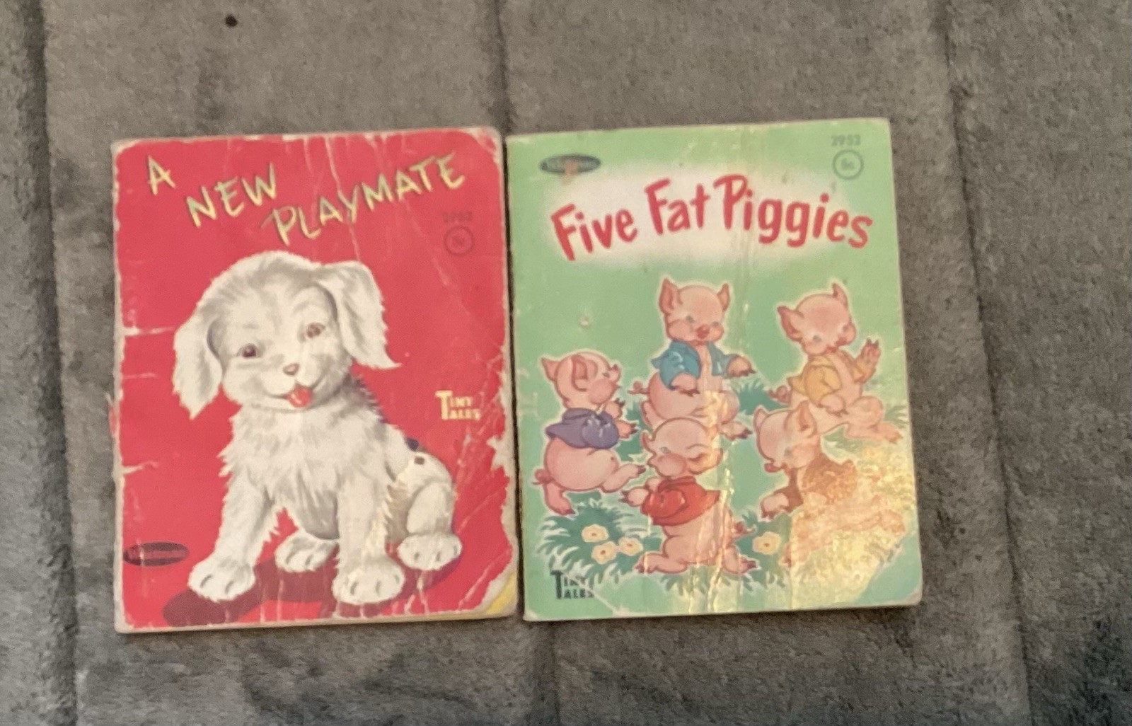 Vintage Whitman Tiny Tales Five Fat Piggy’s  & A New Playmate 1950’s Lot 