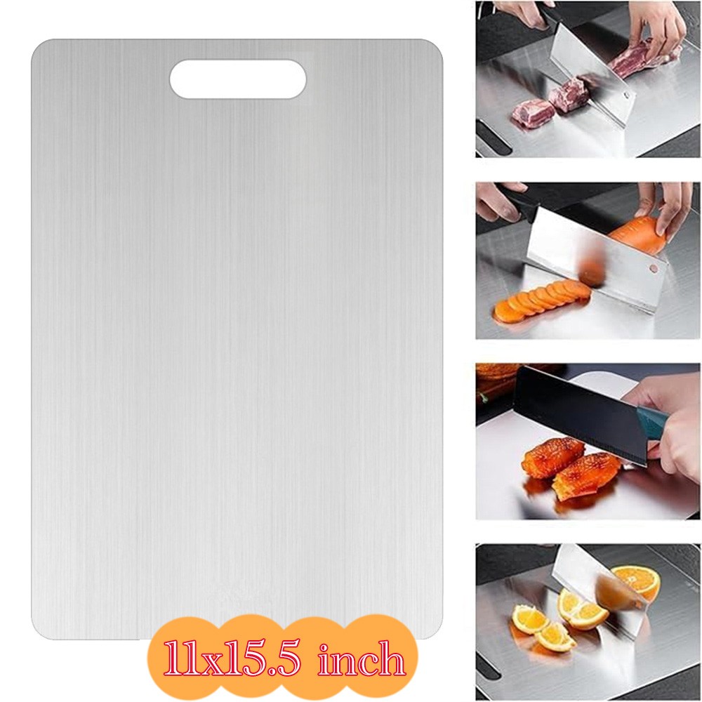 Titanium Cutting Board 100% Pure Non-Stick Double-Sided 11x15.5\