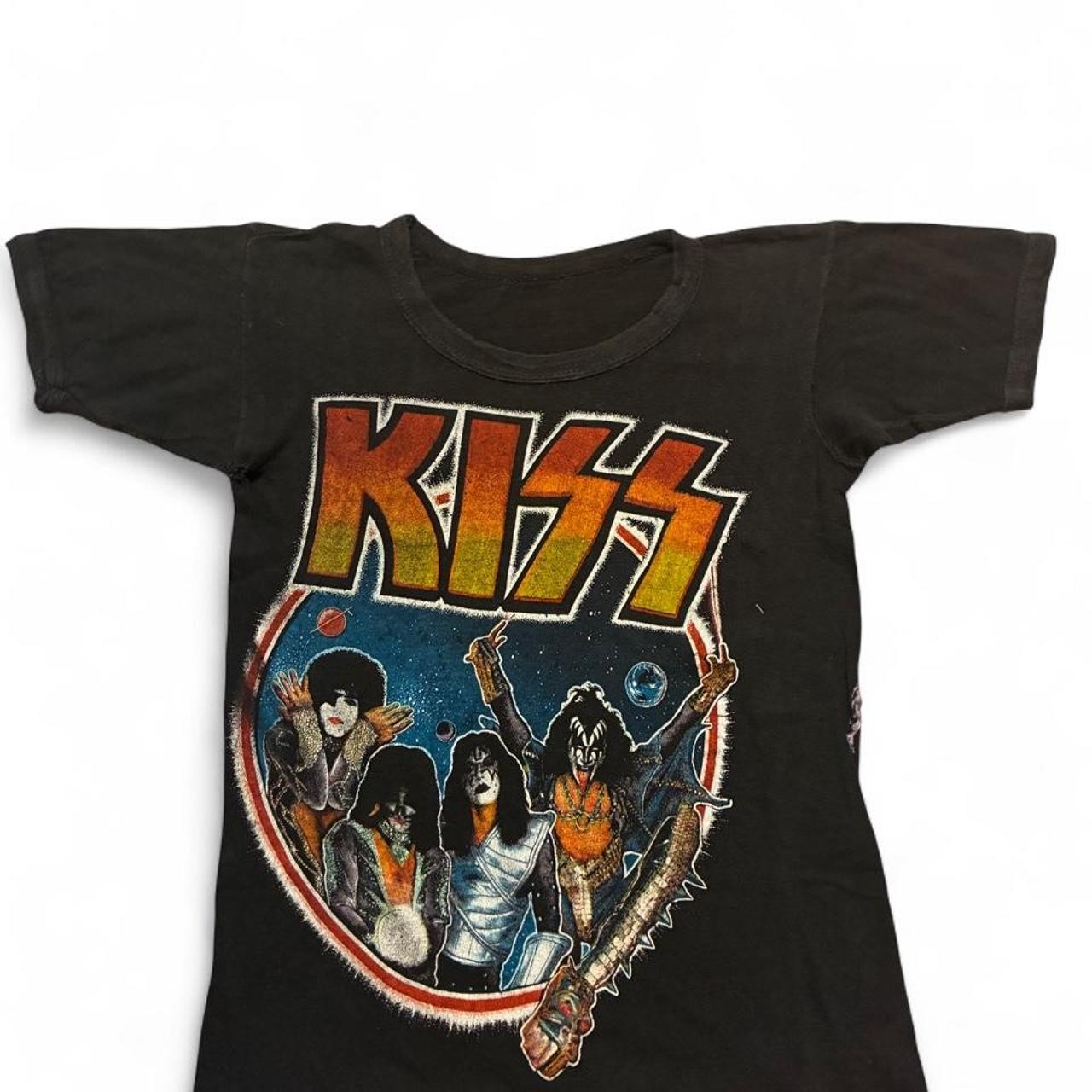 RARE Vintage 1978 KISS World Tour Parking Lot Tee XS #VintageBootleg