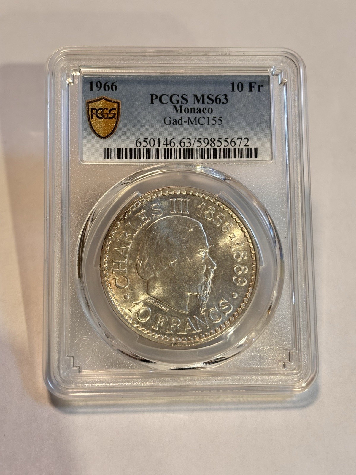 1966 Monaco 10 Francs - PCGS MS63 1966 Monaco 10 Francs - PCGS MS63