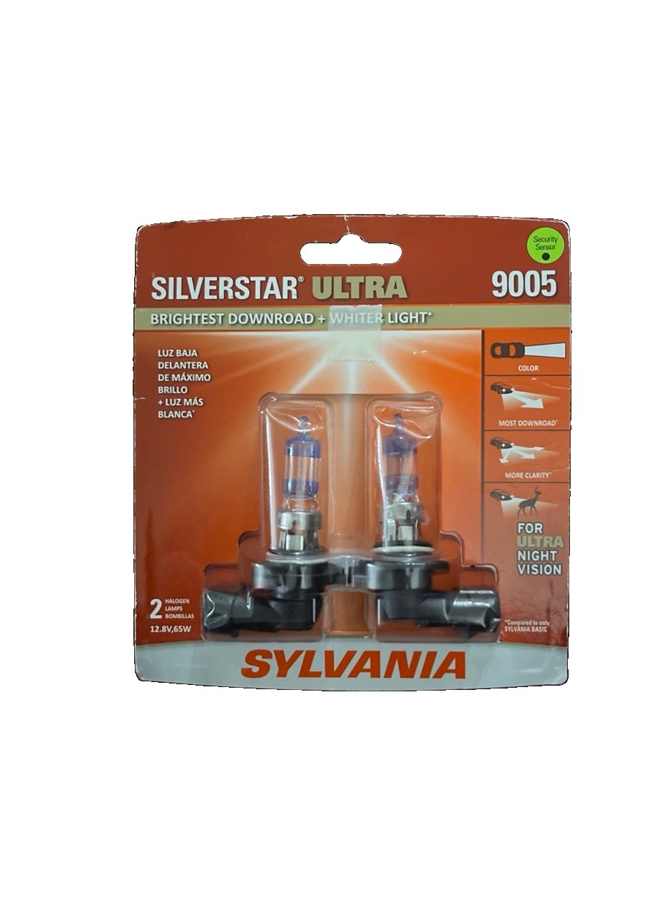 Sylvania 9005 Silverstar Ultra Headlight Bulbs 9005SU.BP2. 12.8V-65W. New Sylvania 9005 Silverstar Ultra Headlight Bulbs 9005SU.BP2. 12.8V-65W. New