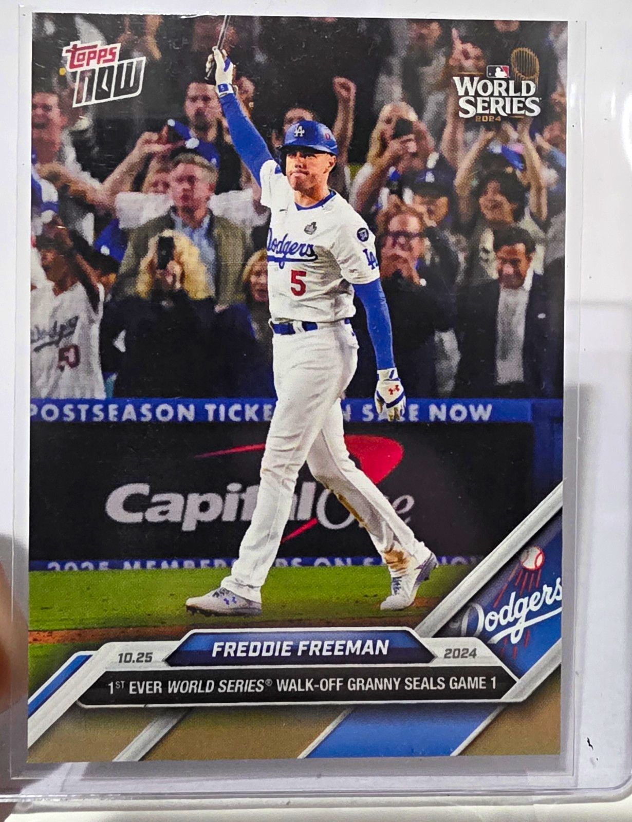 2024 Topps NOW Freddie Freeman  World Series Walk-Off Grand Slam #866 /39681