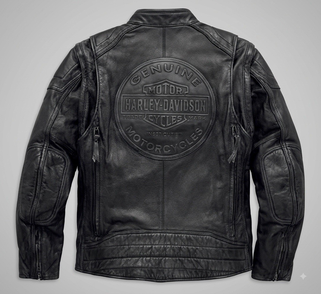 Harley Davidson Genuine Leather Riding Jacket Black Biker Cafe Racer Harley Davidson Genuine Leather Riding Jacket Black Biker Cafe Racer